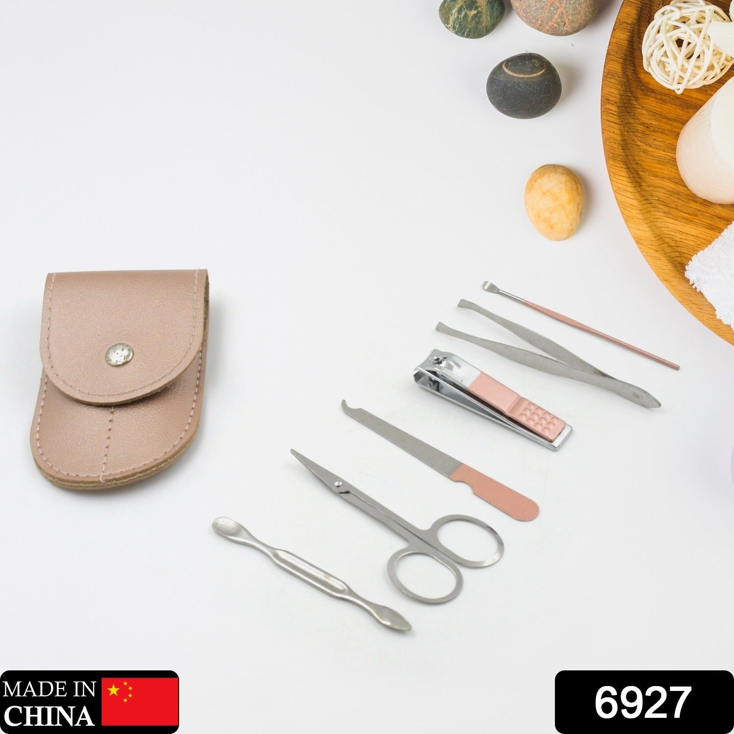 6927 6in1 Nail Clipper Kit Fingernail Clipper, Manicure Set, Stainless Steel Nail Cutter Set ,Manicure Tool, Nail Clippers Care Tools with Lightweight and Beautiful Travel Leather Case (6 Pc Set) 6927 6in1 Nail Clipper Kit Fingernail Clipper, Manicure Set, Stainless Steel Nail Cutter Set ,Manicure Tool, Nail Clippers Care Tools with Lightweight and Beautiful Travel Leather Case (6 Pc Set)